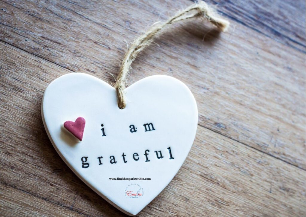 Make a list of three things you are grateful: I am grateful